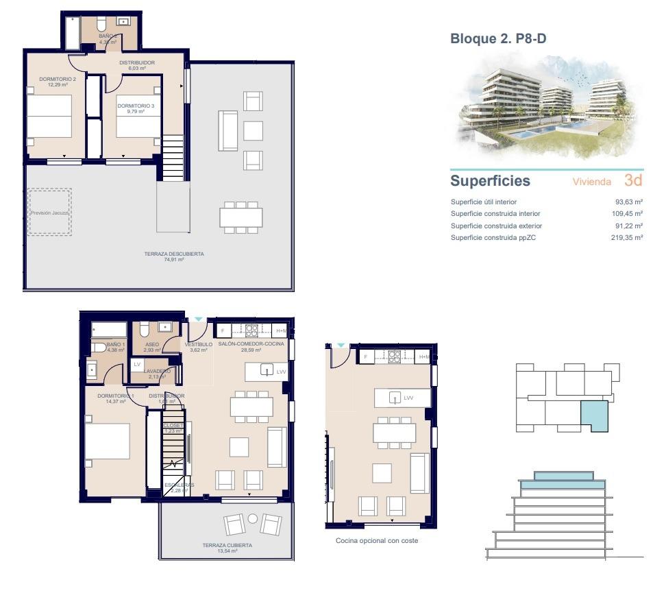 New Build Semidetached corner Villas for Sale in Torre Pacheco with Private Pool and Solarium