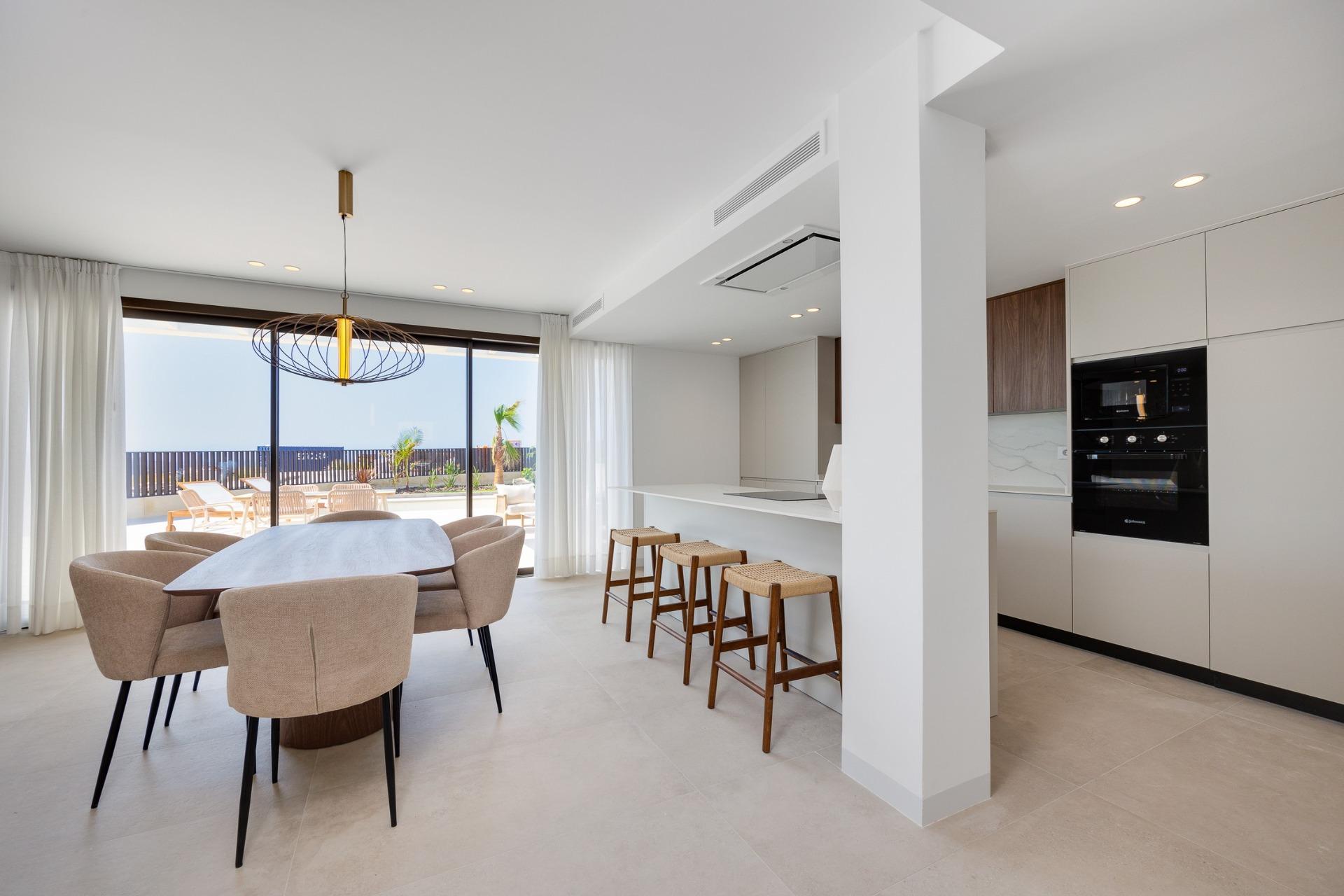 New Build Semi Detached Villas for Sale in Mutxamel with Private Pool and Sea Views