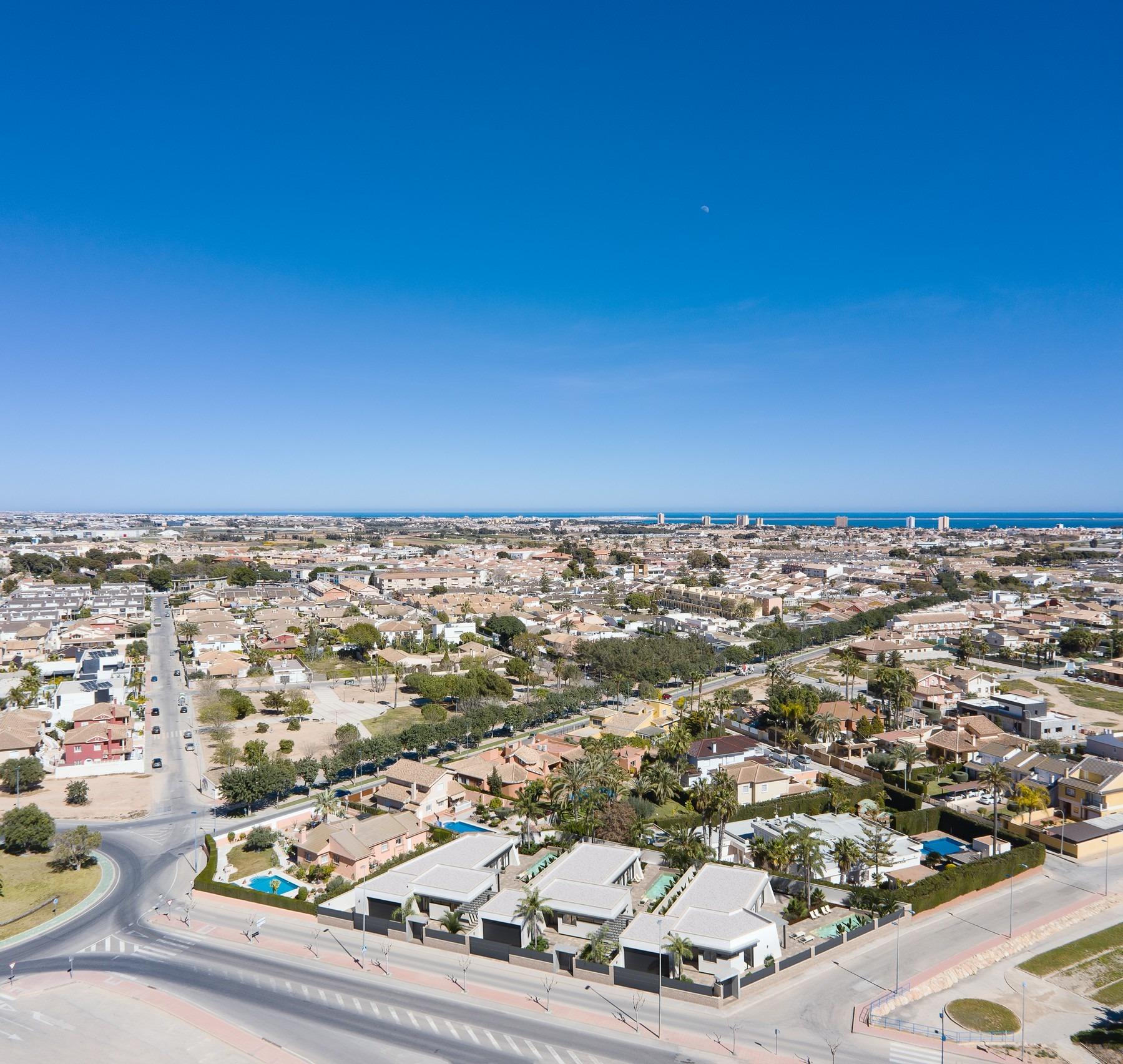 New Build Semi Detached Villas for Sale in Mutxamel with Private Pool and Sea Views
