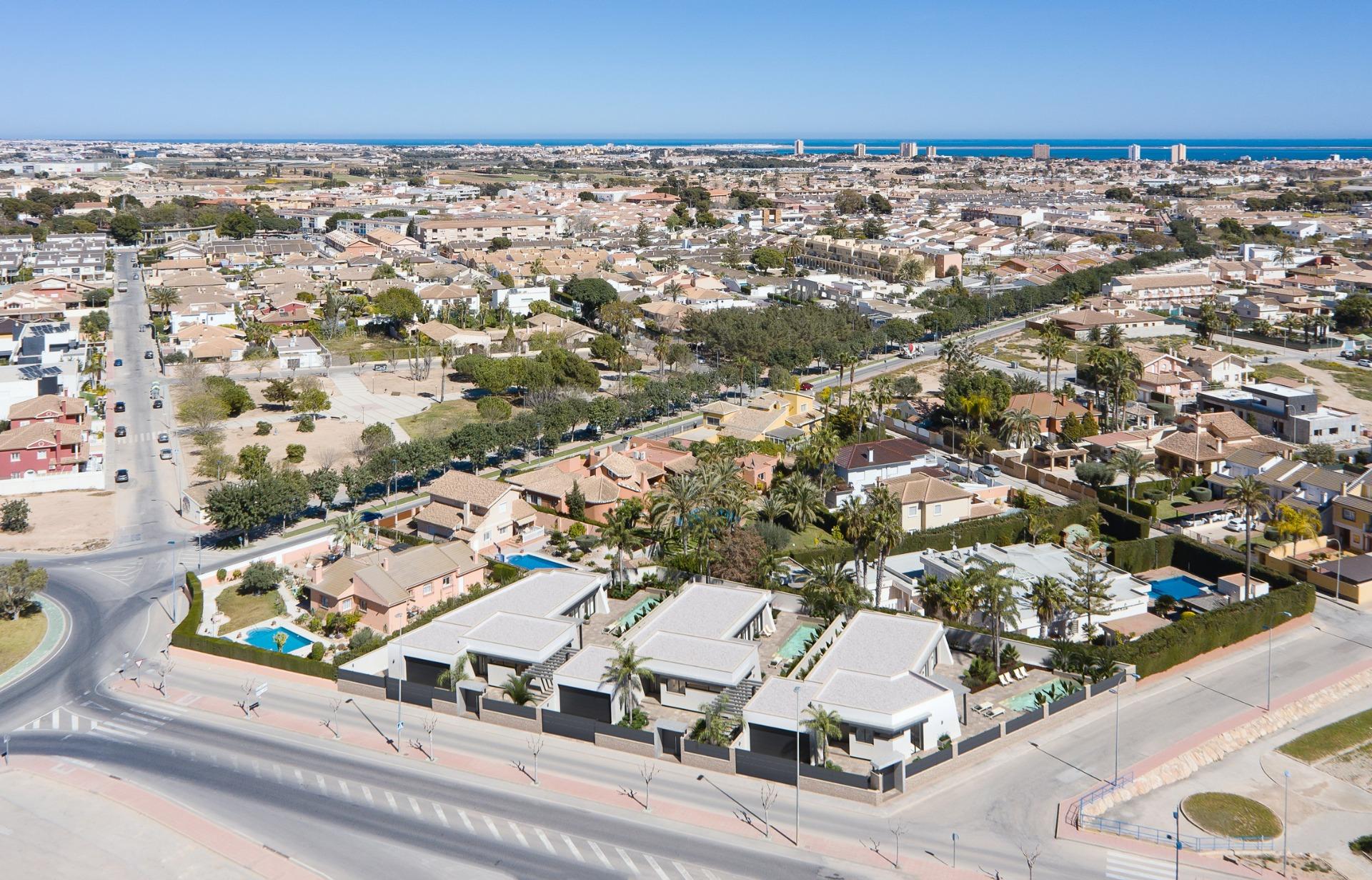 New Build Semi Detached Villas for Sale in Mutxamel with Private Pool and Sea Views