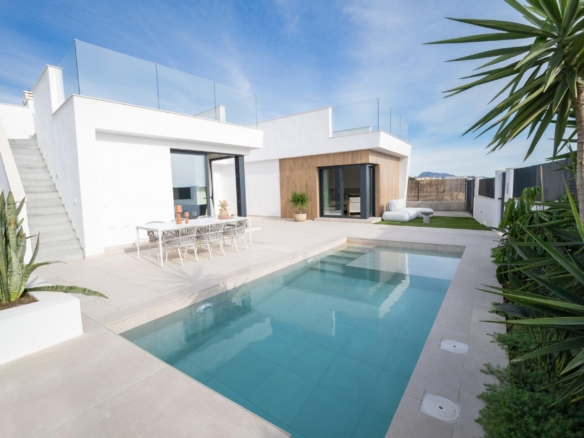 New Build Villas in Altaona Golf Resort Murcia with Private Pool and Mountain Views